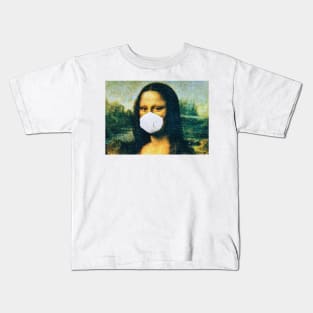 Mona Lisa Mask Kids T-Shirt